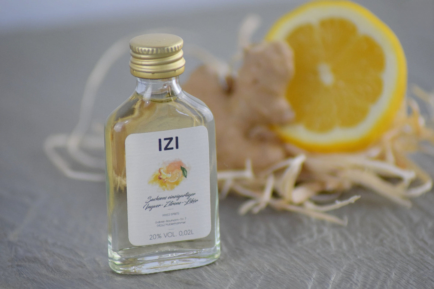 Ingwer-Zitrone Likör-Shot 2cl