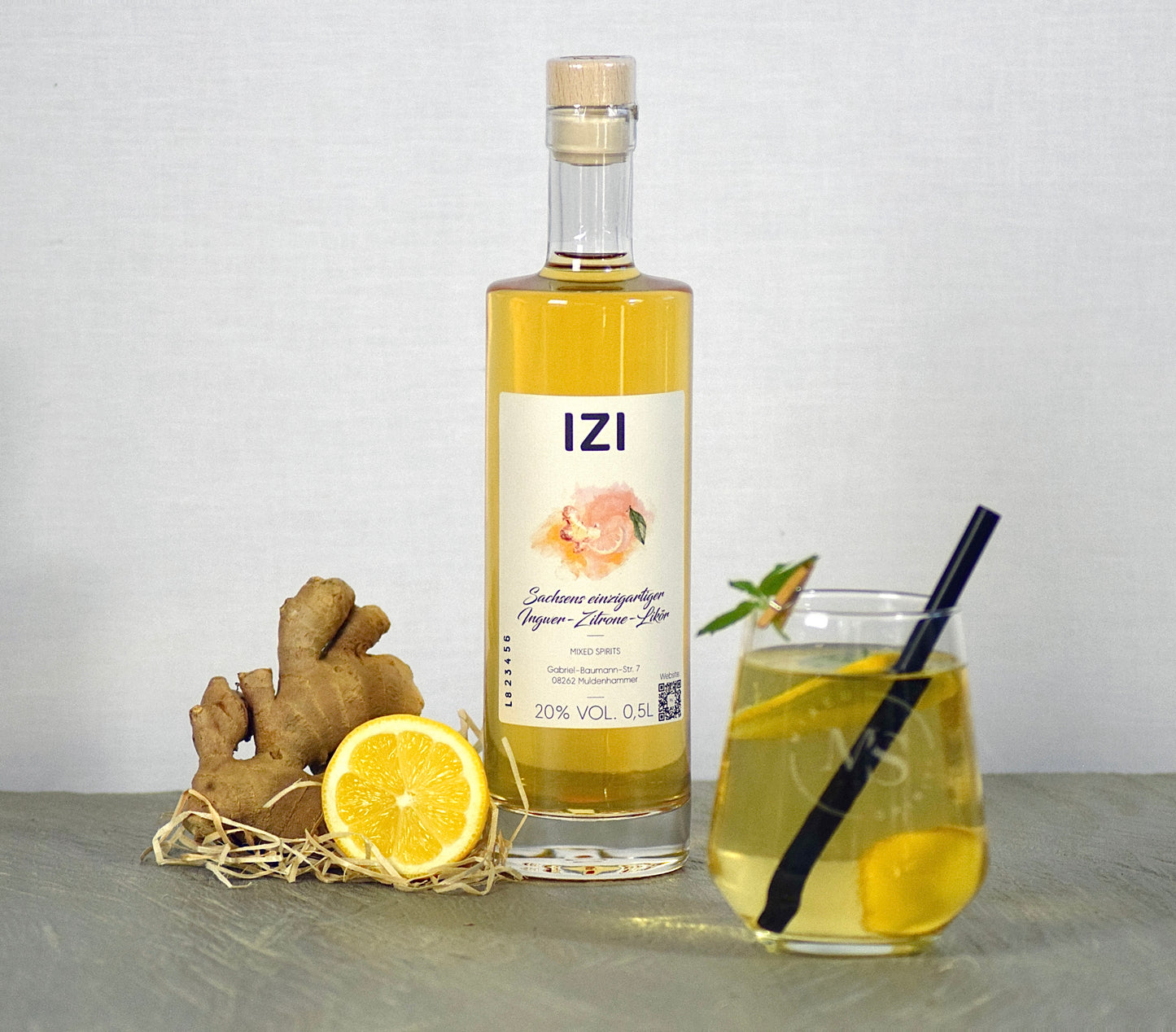 Ingwer-Zitrone Likör 0,5L