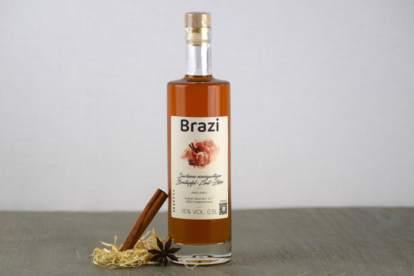 BRAZI ~ Bratapfel-Zimt Likör 0,5L