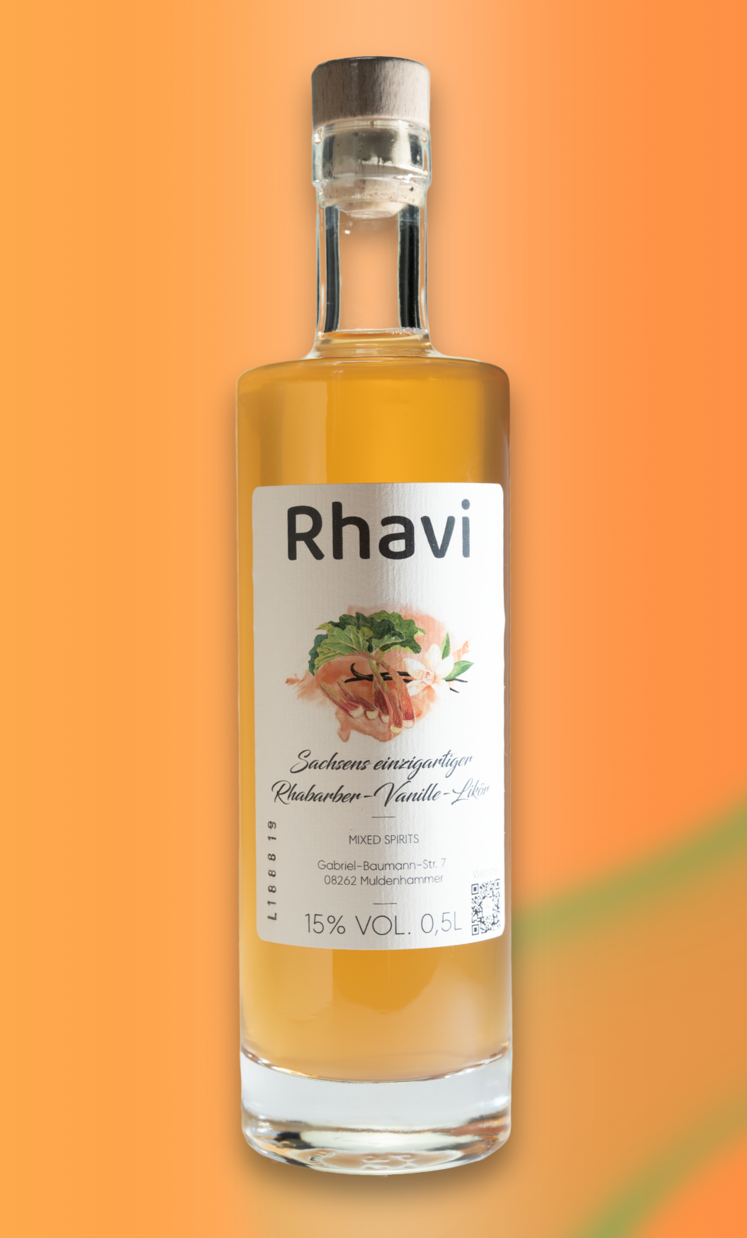 Rhavi ~ Rhabarber-Vanille Likör 0,5L