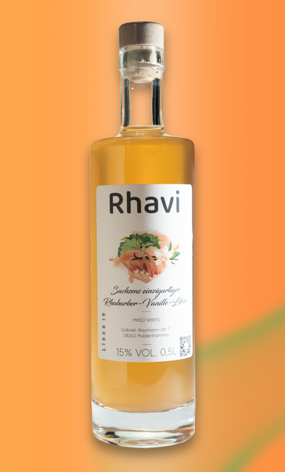 Rhavi ~ Rhabarber-Vanille Likör 0,5L